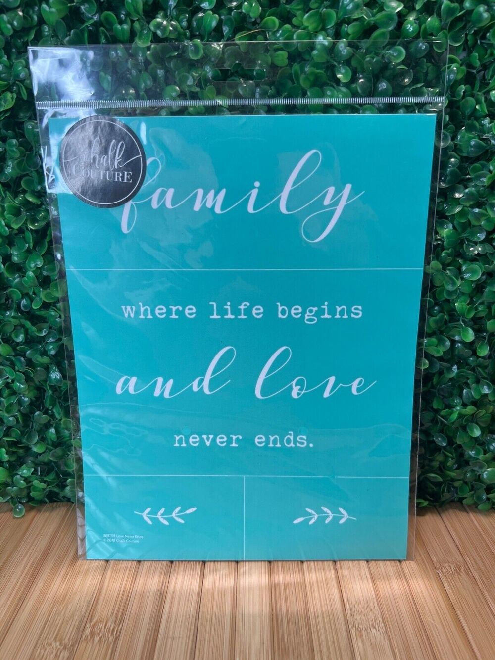 New Chalk Couture Transfer Love Never Ends RETIRED Family Crafting Gift Love
